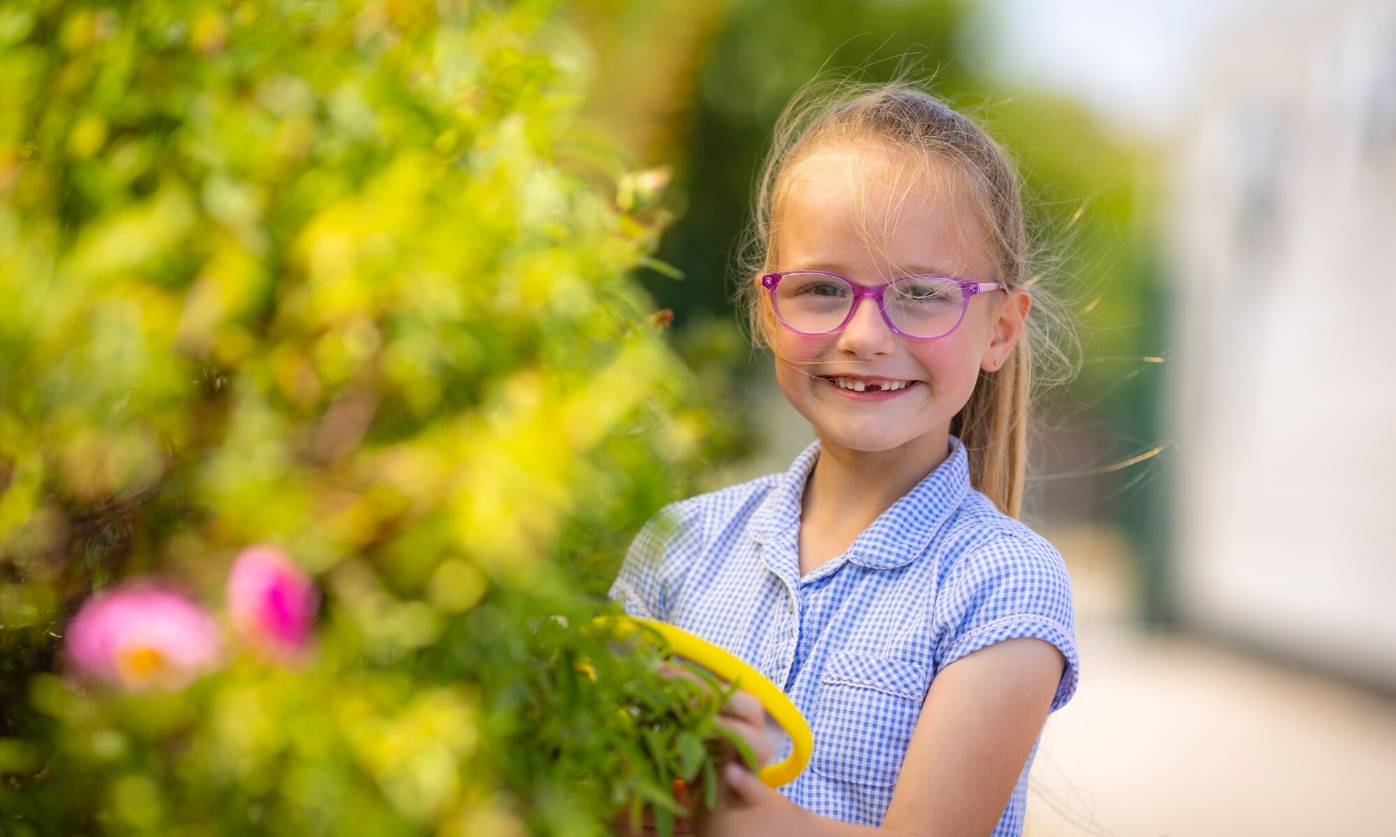 High Cliff Academy Pupil Smiling in the School Grounds Image